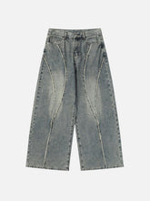 Fringe Patchwork Loose Jeans