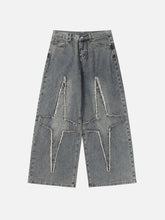 Fringe Star Loose Jeans