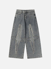 Fringe Star Loose Jeans