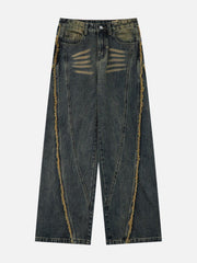 Fringe Washed Jeans