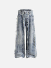 Fringe Washed Jeans