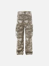 Functional Camouflage Straight-Leg Cargo Pants