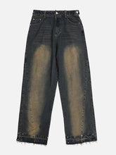 Gradient Raw Edge Jeans