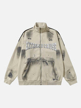 Graffiti Dot Pattern Print Jacket