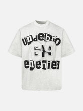 Graphic Patch Letter Print T-Shirt