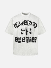 Graphic Patch Letter Print T-Shirt