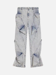 High Street Deconstructed Washed Jeans