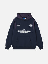 High Street Letter Print Collision Color Hoodie
