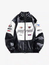 High Street Splicing Racing Baseball Jacket