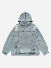 High Street Washed Denim Hoodie