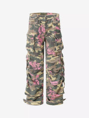 Hip-Hop Camouflage Cargo Pants with Multi-Pockets