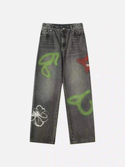 Hip Hop Street Graffiti Jeans