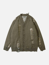 Hole Fake Two Cardigan