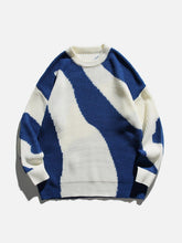 Irregular Contrast Sweater