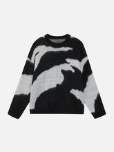 Irregular Contrasting Color Sweater
