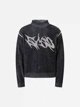 Jacquard Half Turtleneck Knitted Sweater