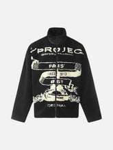 Jacquard Stand Collar Sherpa Jacket
