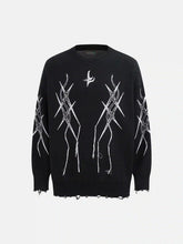 Jacquard Thorns Tassel Sweater