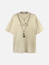 Layered Chains Graphic Print Tee