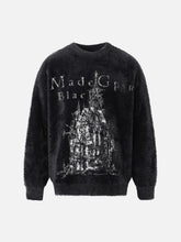 Lazy Style Plus Velvet Print Sweater