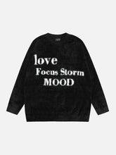 Leisure Letter Round Neck Sweater