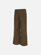 Leopard Print Drawstring Cargo Pants