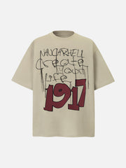 Letter Print Short Sleeve T-Shirt