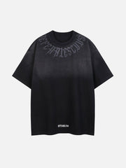 Letter Printing Gradient Tee