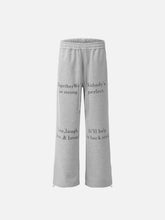 Lettering Print Straight-Leg Sweatpants