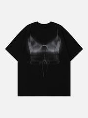 Loose American Fuzzy Fun Printed T-Shirt