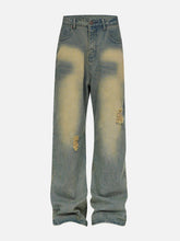 Mud Dyeing Loose Jeans