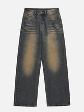 Mud Dyeing Washed Jeans