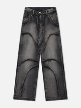 Multi Fringe Washed Jeans