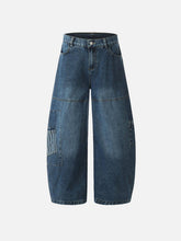 Multi Pocket Loose Barrel Jeans