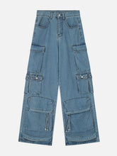 Multi Pocket Loose Cargo Jeans