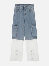 Multi-Pocket Patchwork Jeans