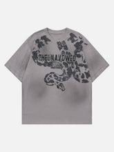 Oversized Snake Graphic T-Shirt