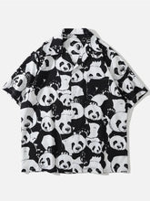 Panda Print Short-Sleeved Shirt