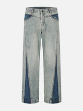Patchwork Color Blocking Jeans