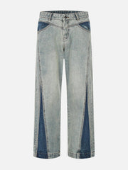 Patchwork Color Blocking Jeans