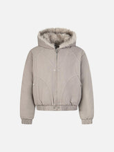 Patchwork Fur Hooded Quilted Jacket