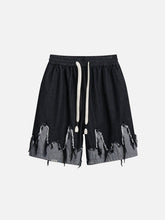 Patchwork Tassel Fringe Jorts