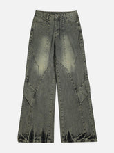Patchwork Washed Jeans