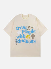 Peace & Love Music Elements Print Tee