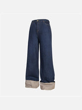 Plaid Panel Jeans