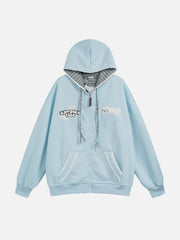 Plaid Stacked Color Hoodie