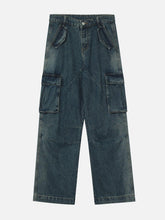 Pleated Pockets Jeans