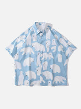 Polar Bear Print Short Sleeve Shirt
