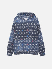 Printing Gradient Zip-Up Hoodie