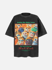 Protrait Graffiti Crew Neck T-Shirt